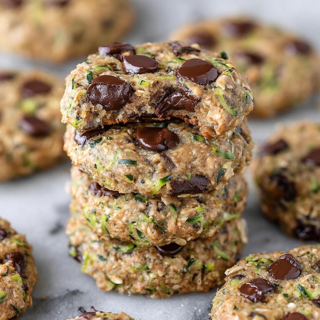 Zucchini Oat Chocolate Chip Cookies Recipe - Recipe Image