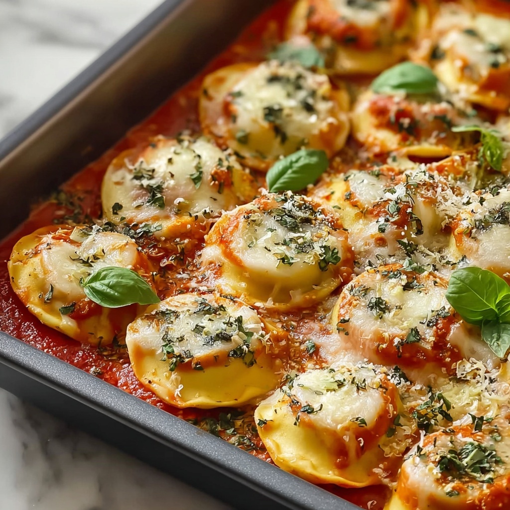 Easy Tomato Spinach Ravioli Bake Recipe - Recipe Image
