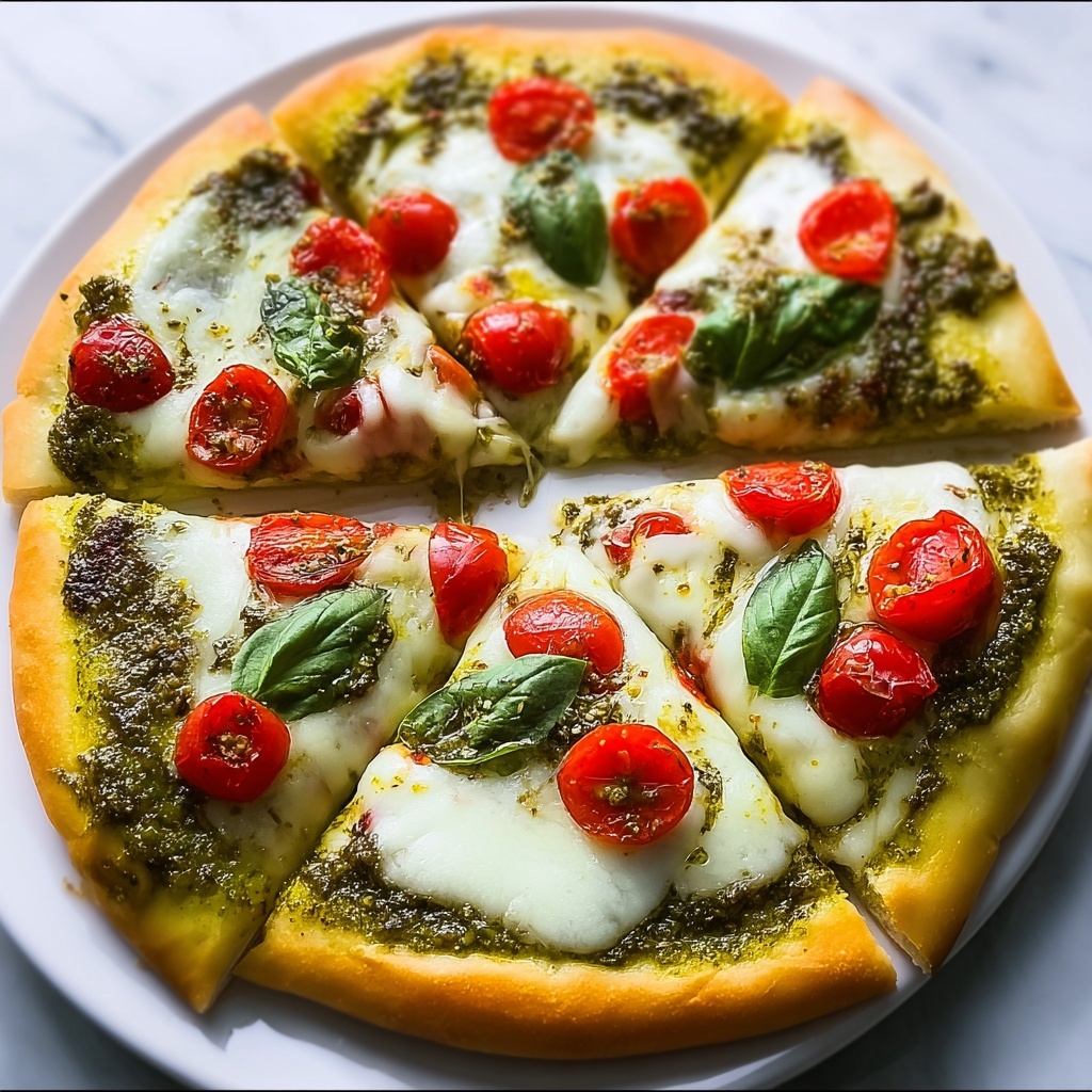 Veggie Garden Pesto Pizza Recipe - Recipe Image