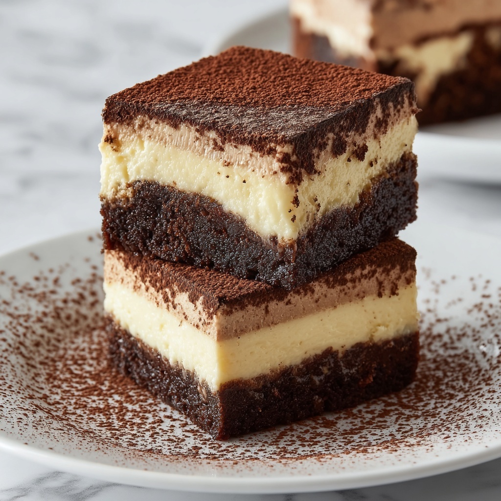 The Best Tiramisu Brownies Recipe - Recipe Image