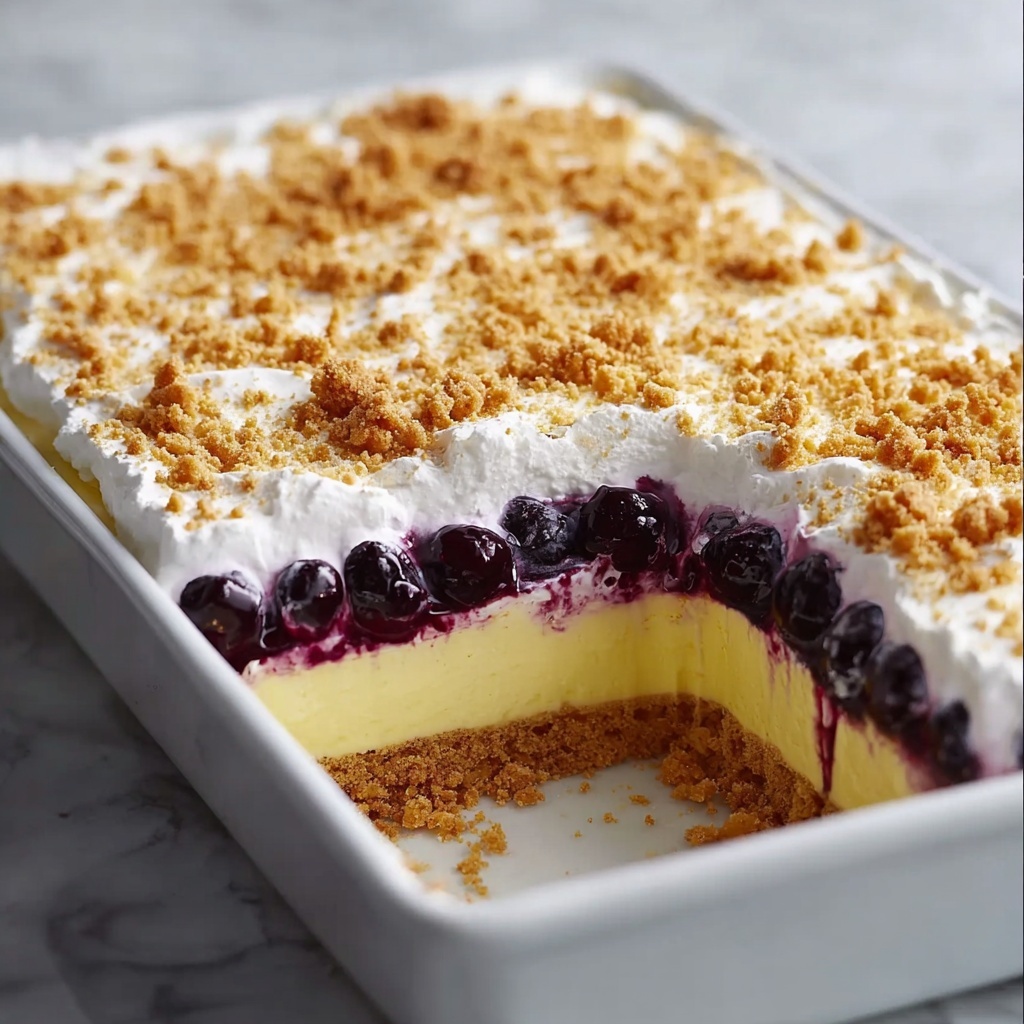 No Bake Lemon Blueberry Dessert Recipe - Recipe Image