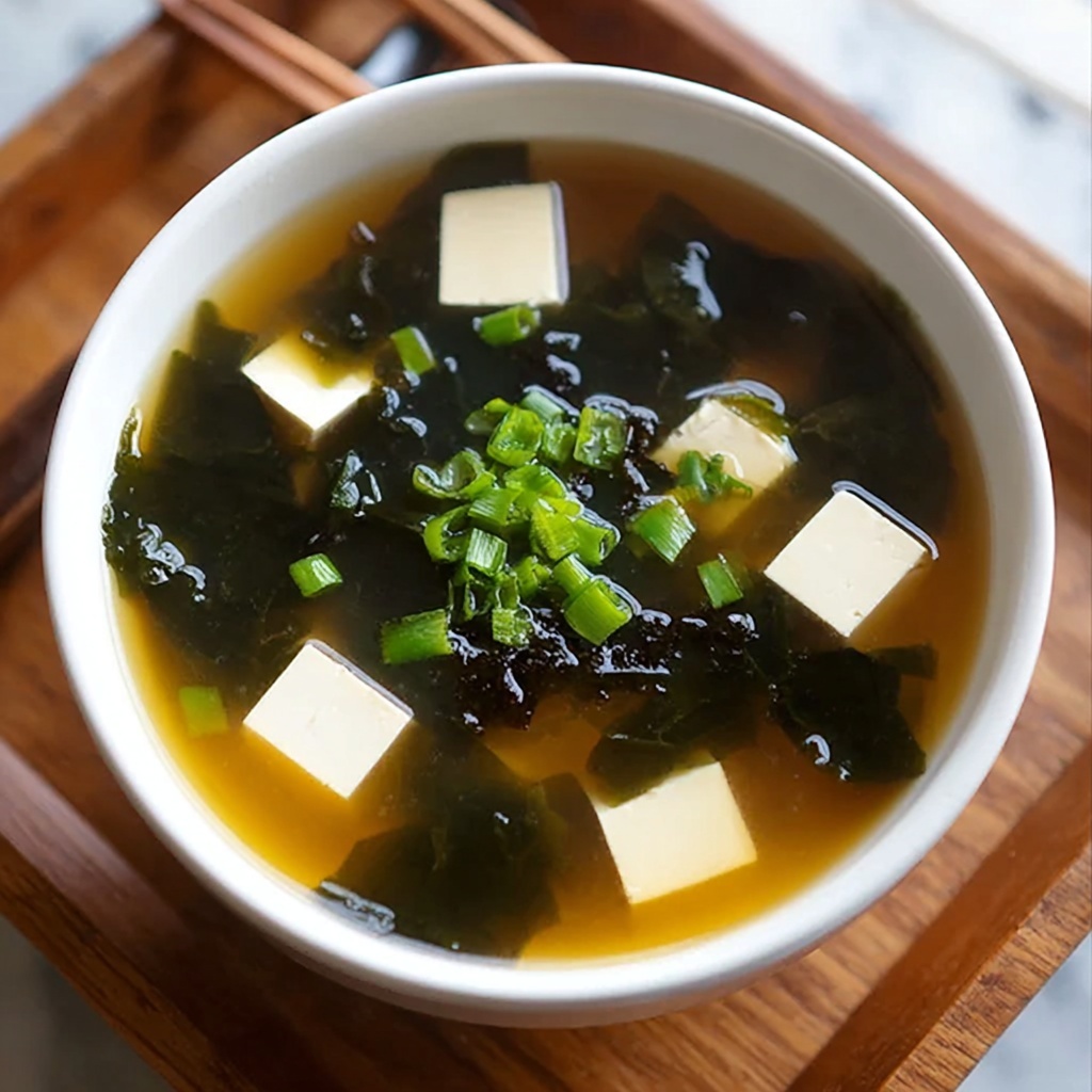 Homemade Miso Soup with Tofu Recipe - Recipe Image