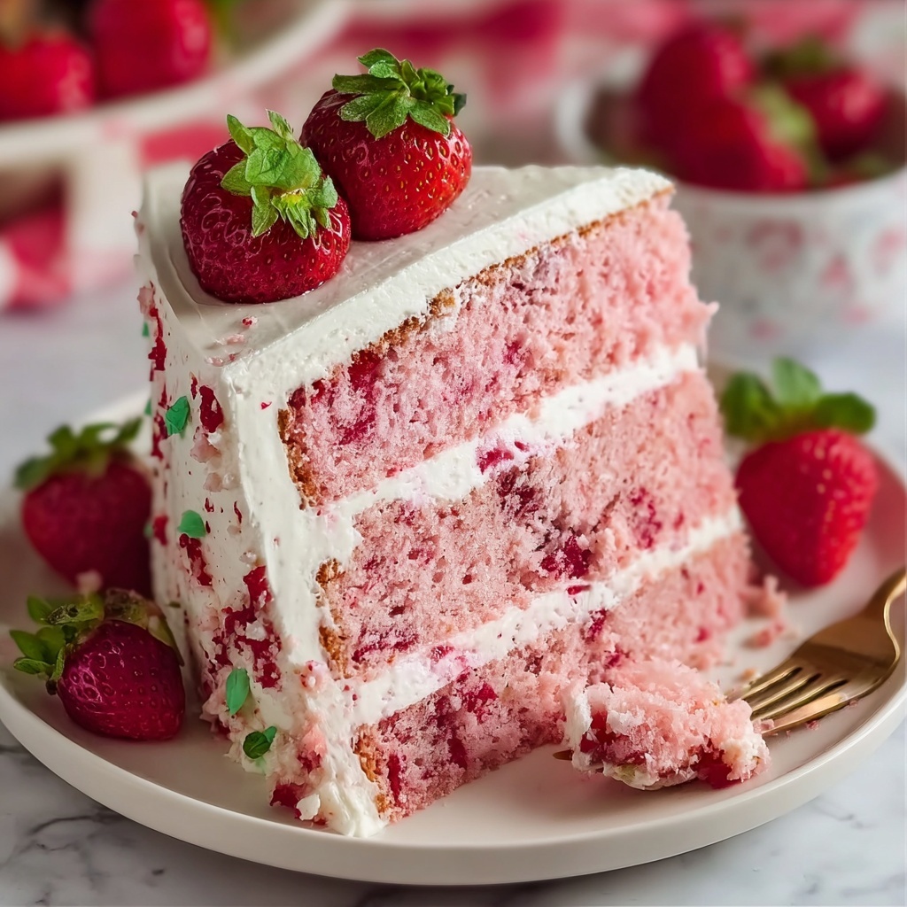 Double Strawberry Cake Recipe - Recipe Image