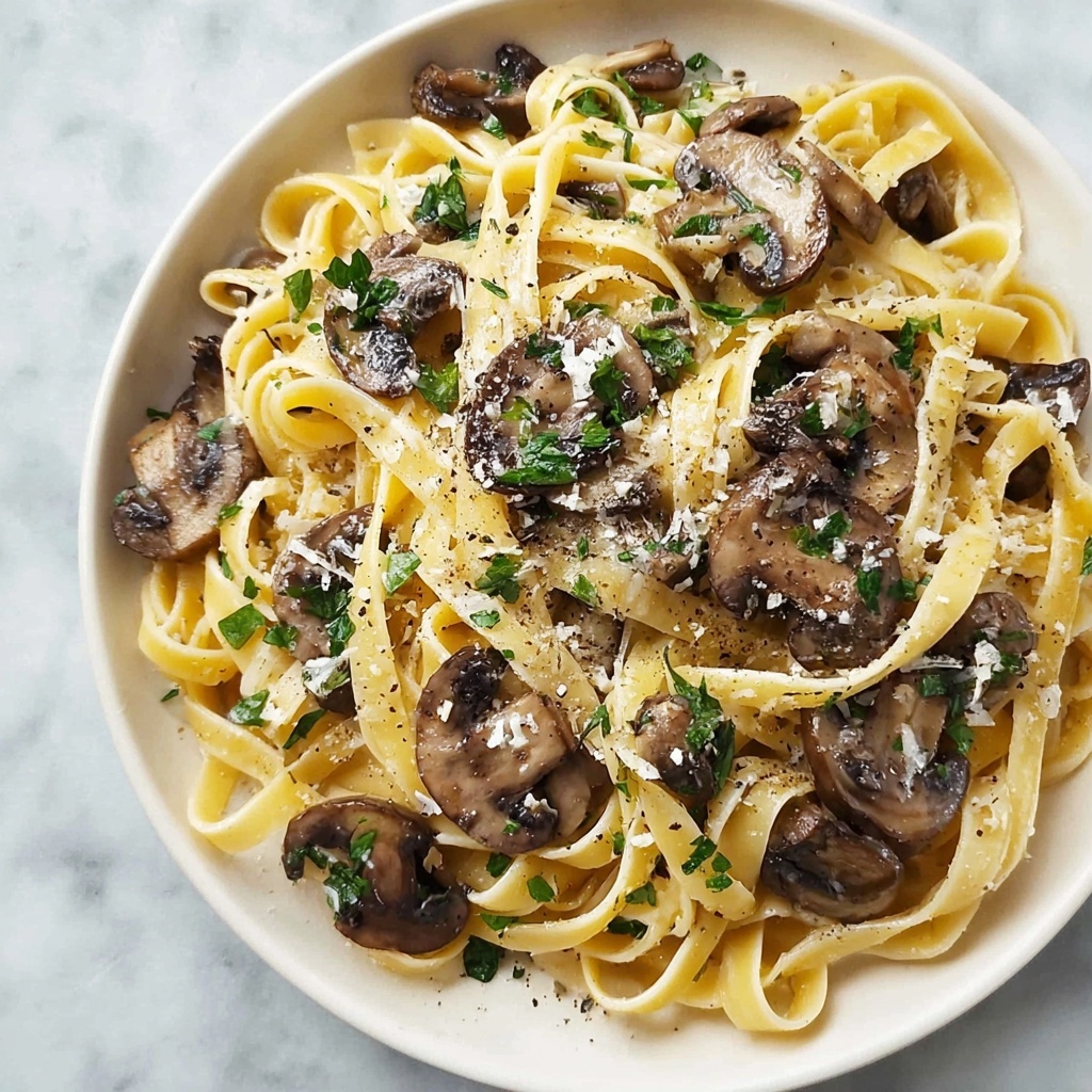 Garlic Mushroom Pasta Recipe - Recipe Image