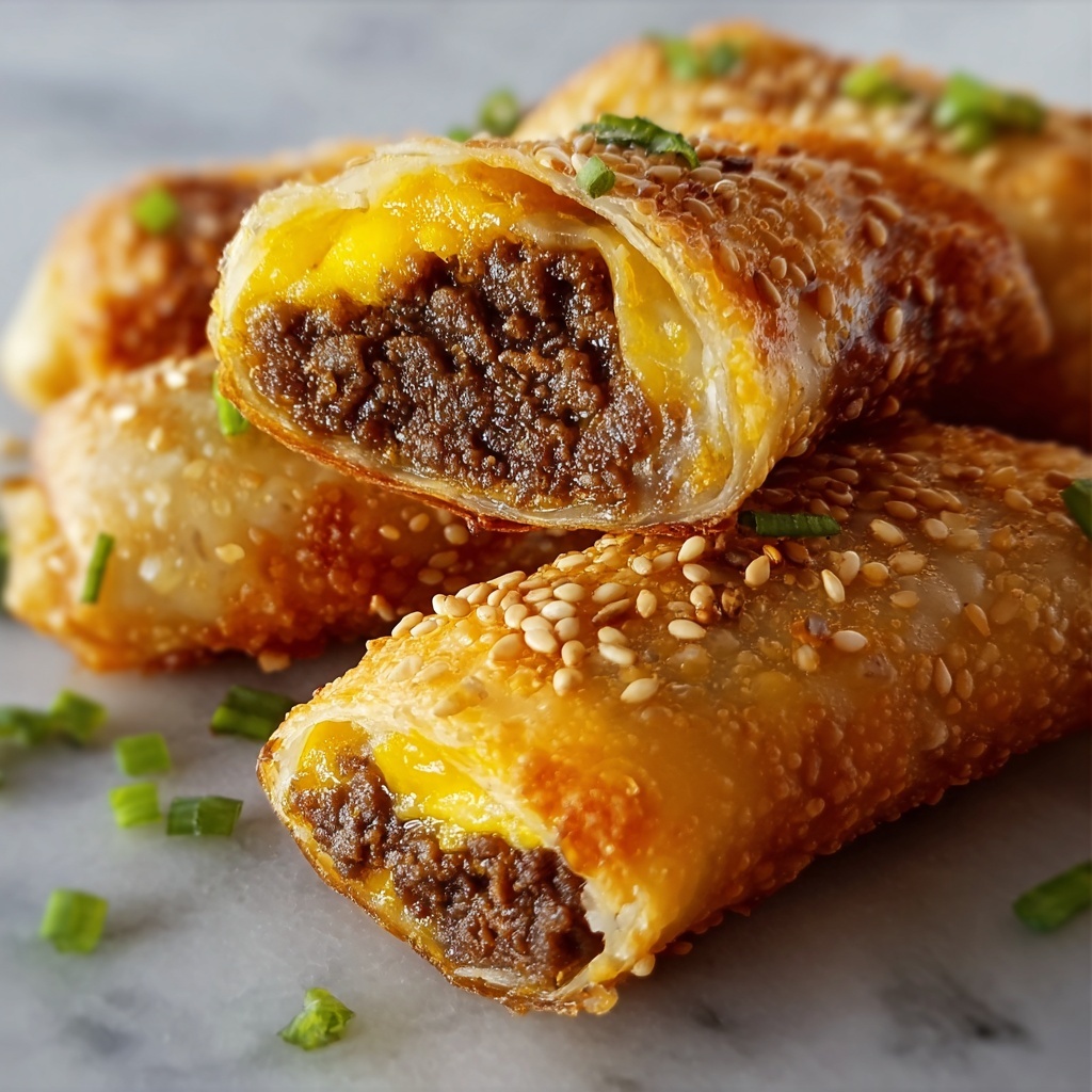 Cheeseburger Egg Rolls Recipe - Recipe Image
