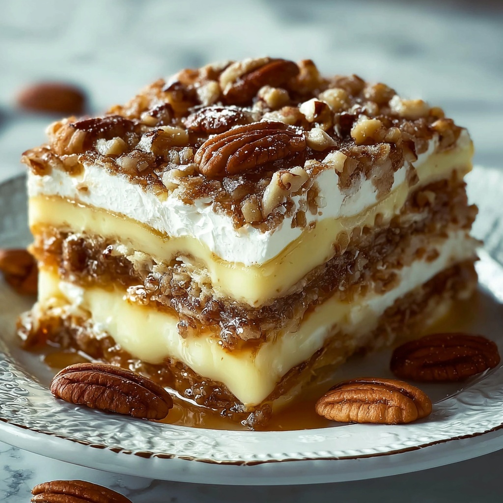 Southern Charm Pecan Pie Lasagna Recipe - Recipe Image