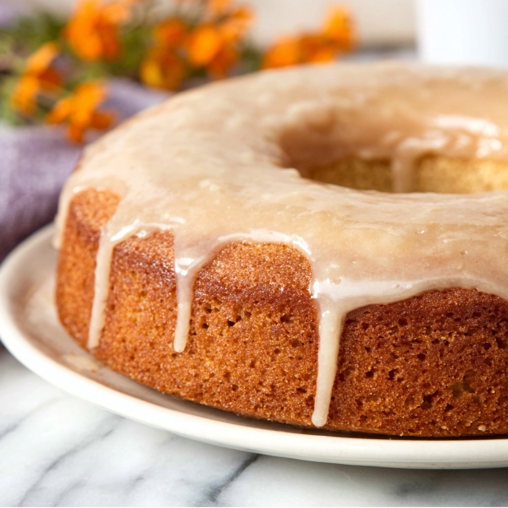 Pumpkin Pound Cake with Buttermilk Glaze Recipe - Recipe Image