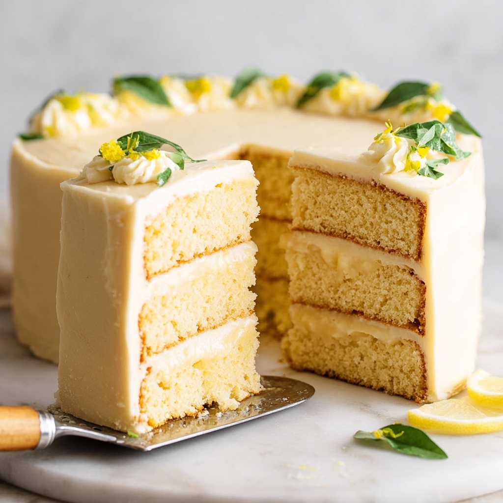 Vegan Lemon Cake with Lemon Cream Cheese Frosting Recipe - Recipe Image