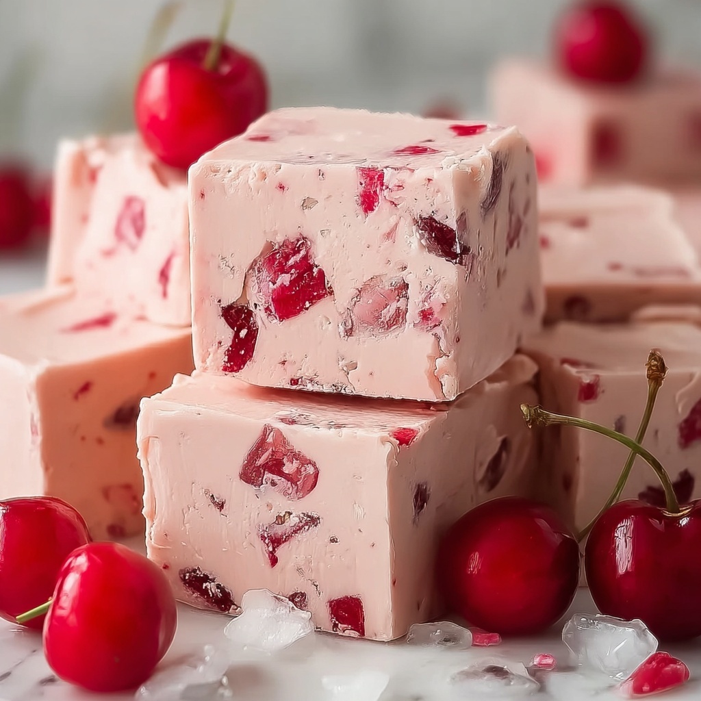 No-Bake Cherry Fudge Recipe - Recipe Image