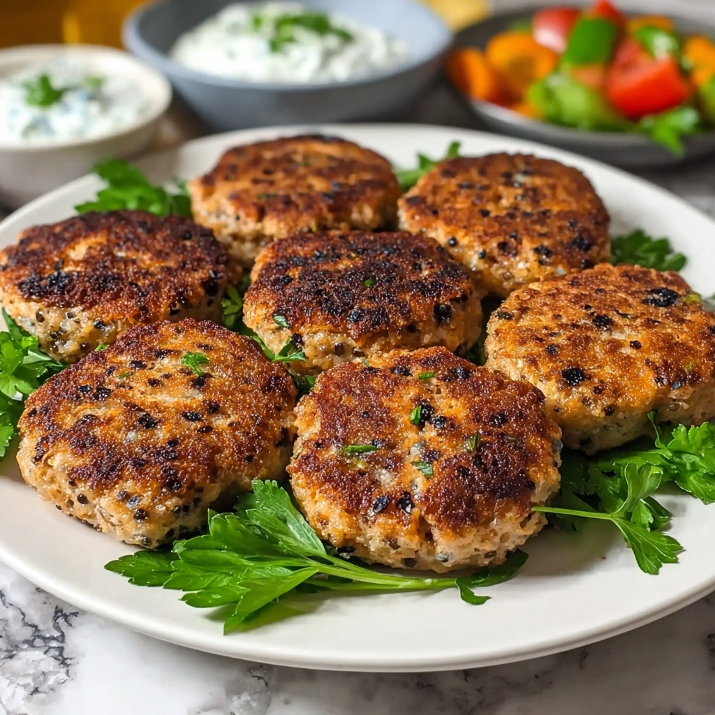Mediterranean Chicken Patties Recipe - Recipe Image