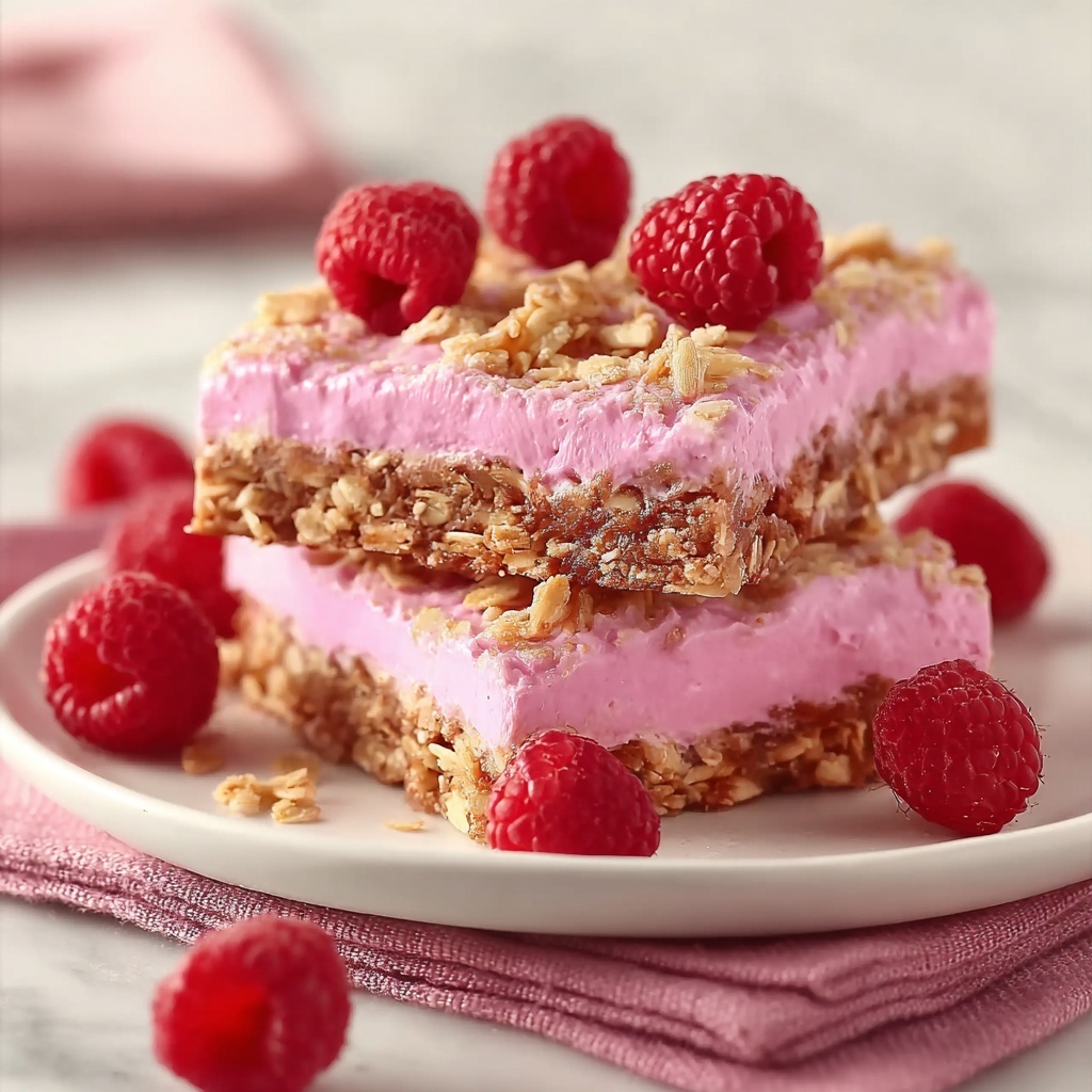 Raspberry Pretzel Dessert Bars Recipe - Recipe Image