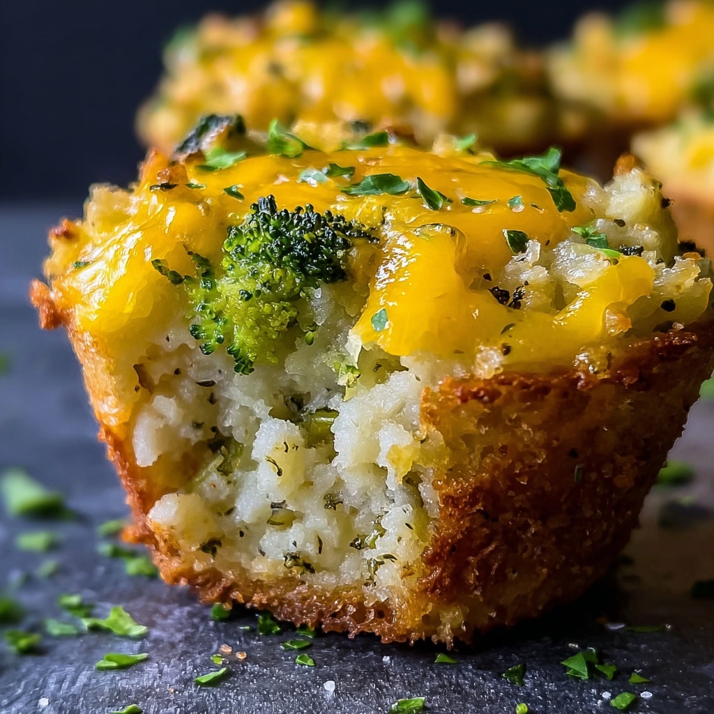 Broccoli Cheddar Smashed Potato Cups Recipe - Recipe Image