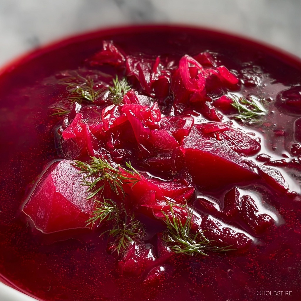 Ukrainian Beets and Beef Borscht in Pressure Cooker Recipe - Recipe Image