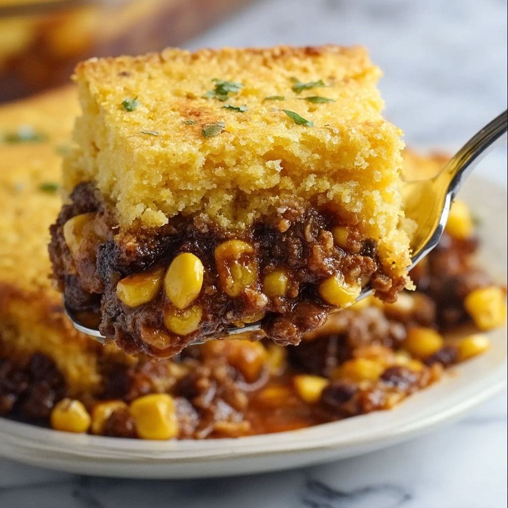 Easy Cowboy Cornbread Casserole Recipe - Recipe Image