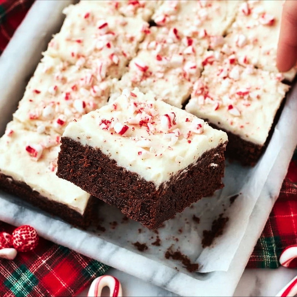 Peppermint Bark Brownies Recipe - Recipe Image