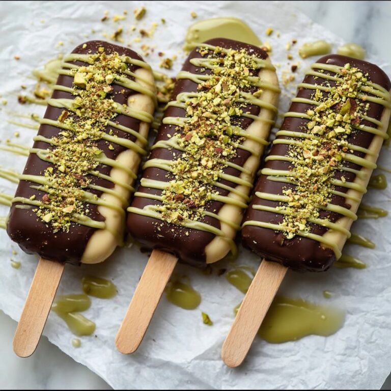 Vegan Dubai Pistachio Chocolate Ice Cream Bars Recipe