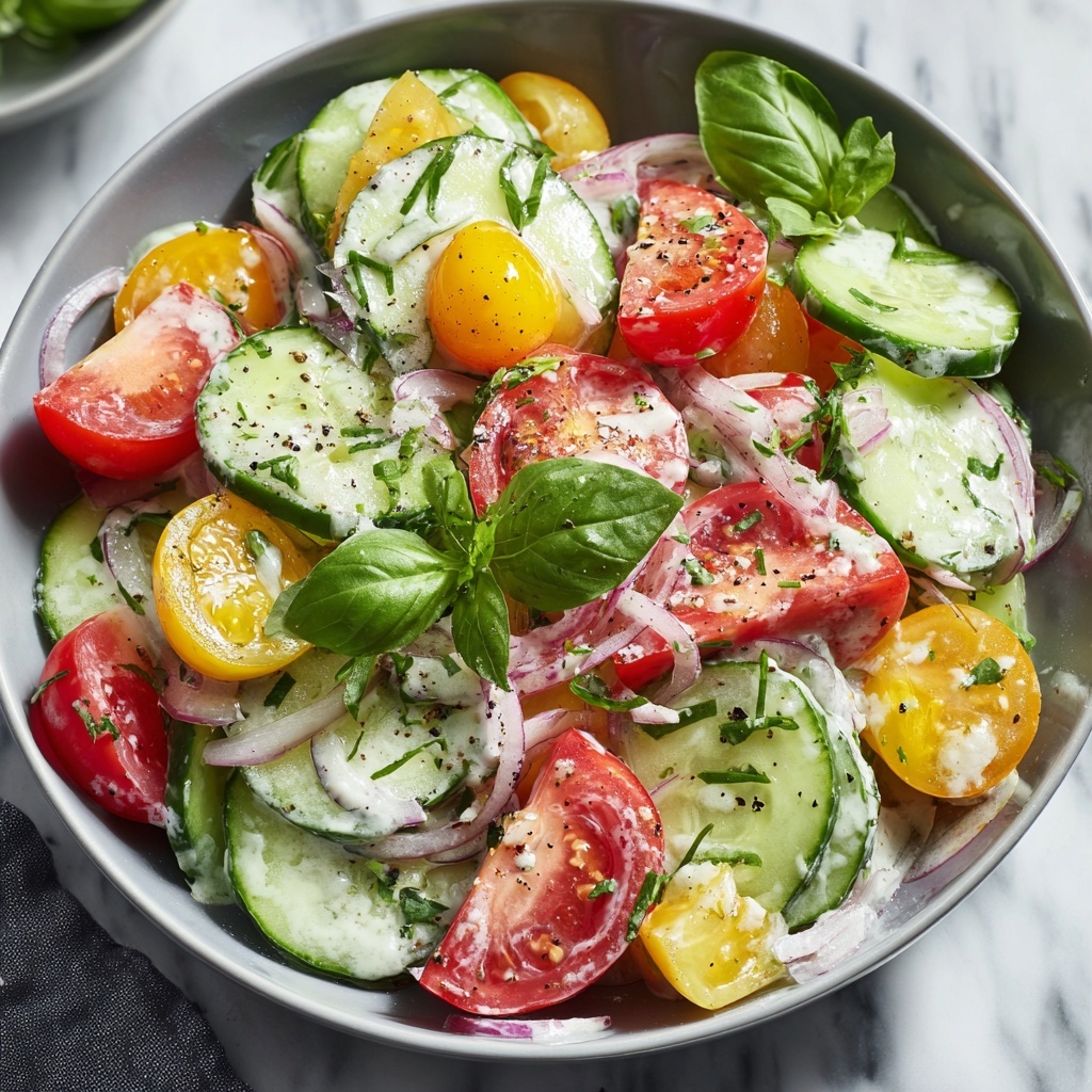 Cucumber Salad with Dill and Red Onion Recipe - Recipe Image