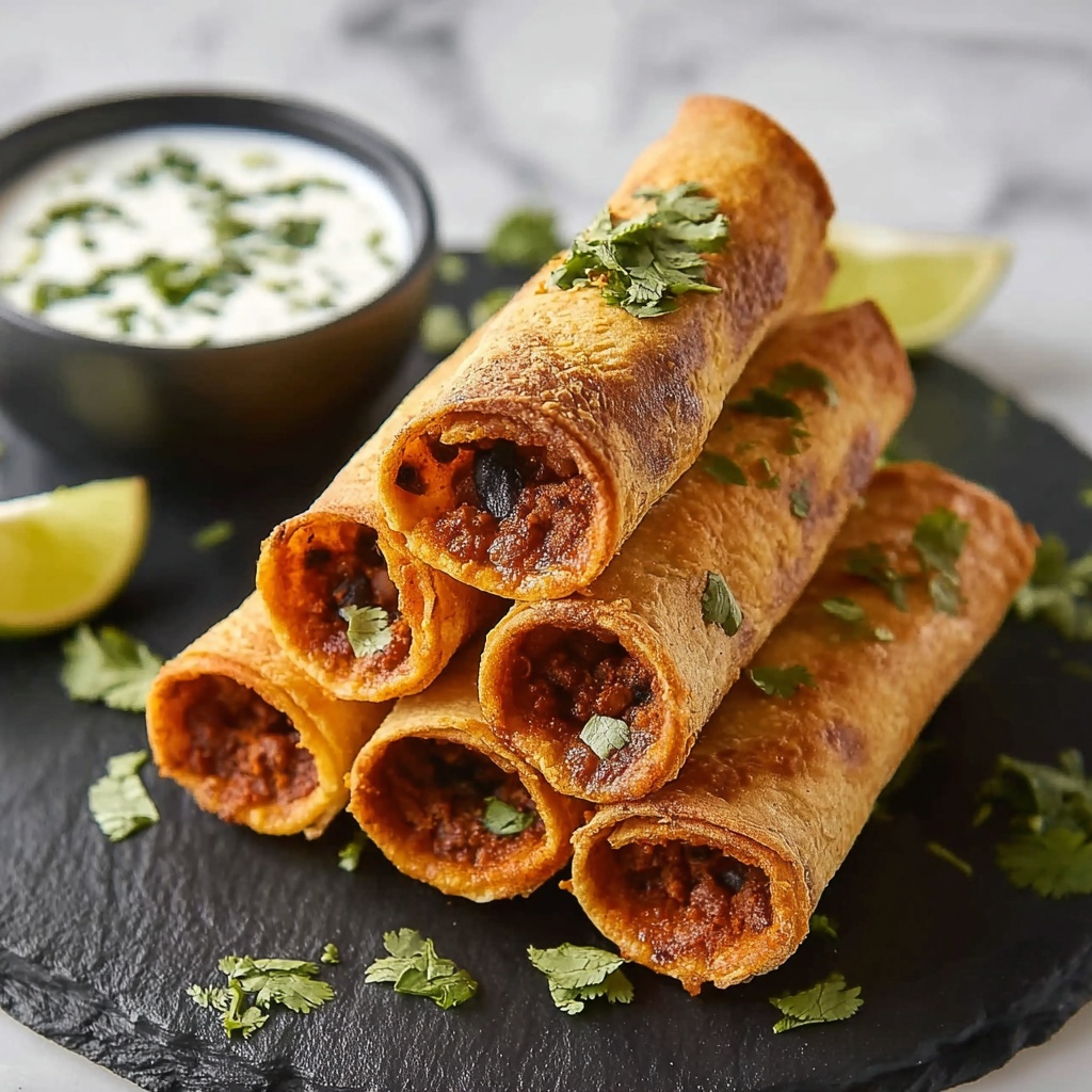 Bean & Cheese Taquitos Recipe - Recipe Image
