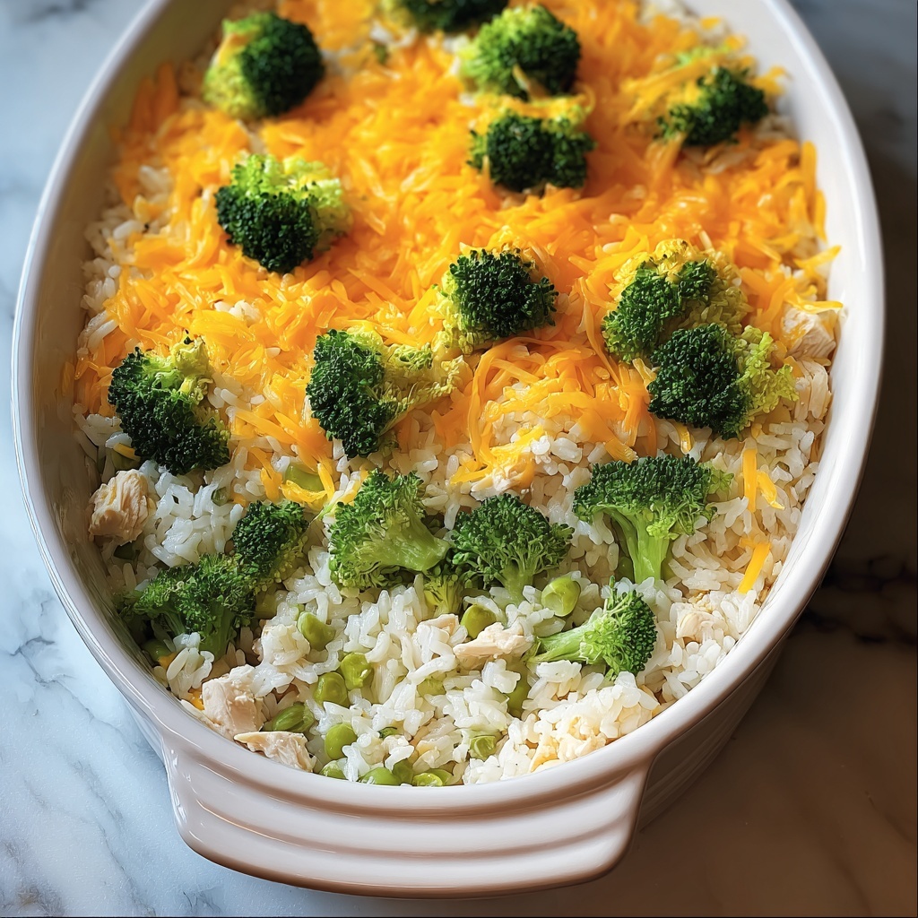 Easy Cheesy Chicken Broccoli Rice Casserole Recipe - Recipe Image