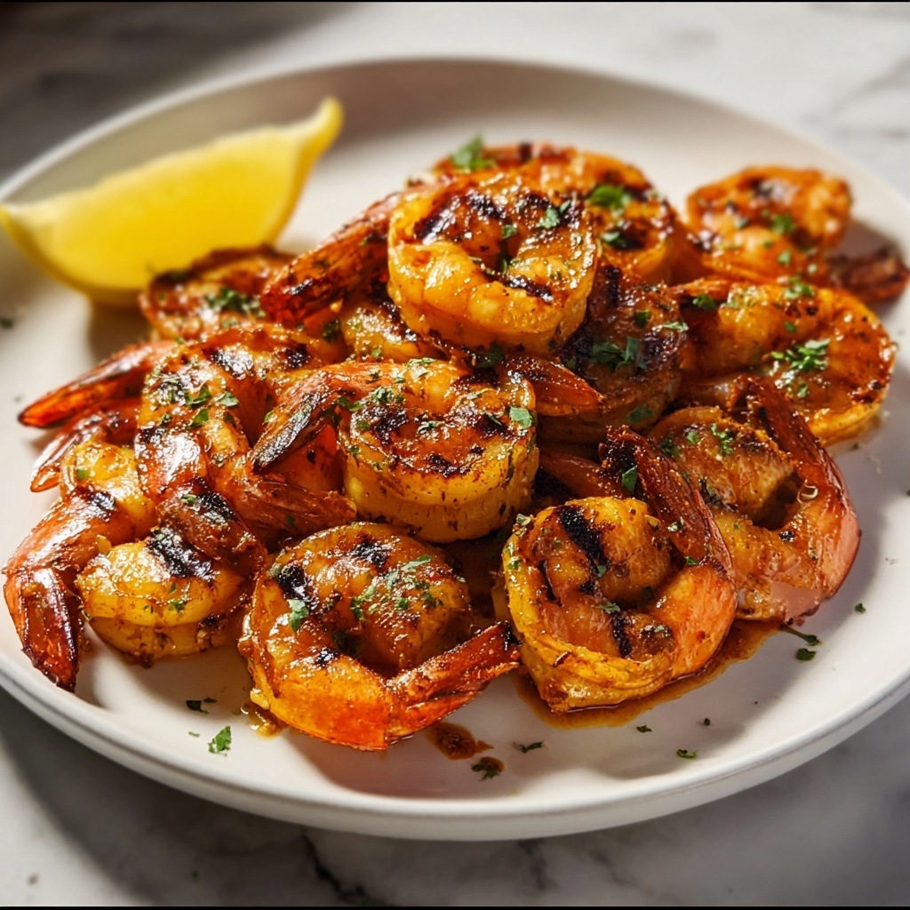 BBQ Grilled Prawns with Garlic, Lemon & Chilli Recipe - Recipe Image