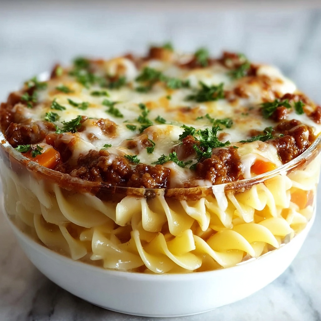 Beef Lombardi Casserole: A Cozy, Cheesy Bake Recipe - Recipe Image