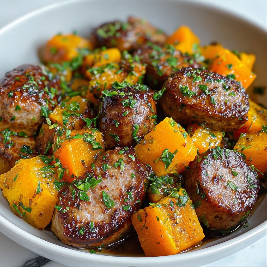 Sausage Sweet Potatoes Honey Garlic Recipe - Recipe Image