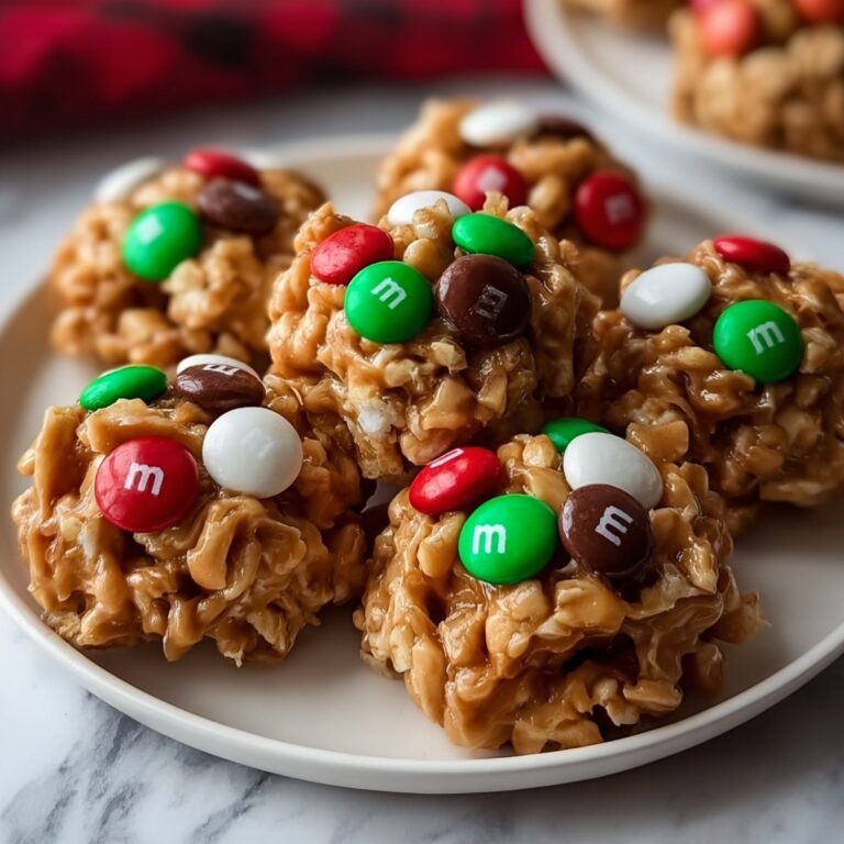 Christmas M&M Peanut Butter Clusters Recipe