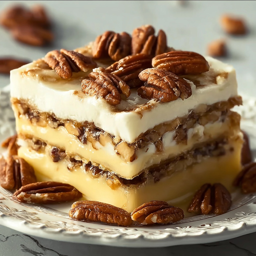 Southern Charm Pecan Pie Lasagna Recipe - Recipe Image