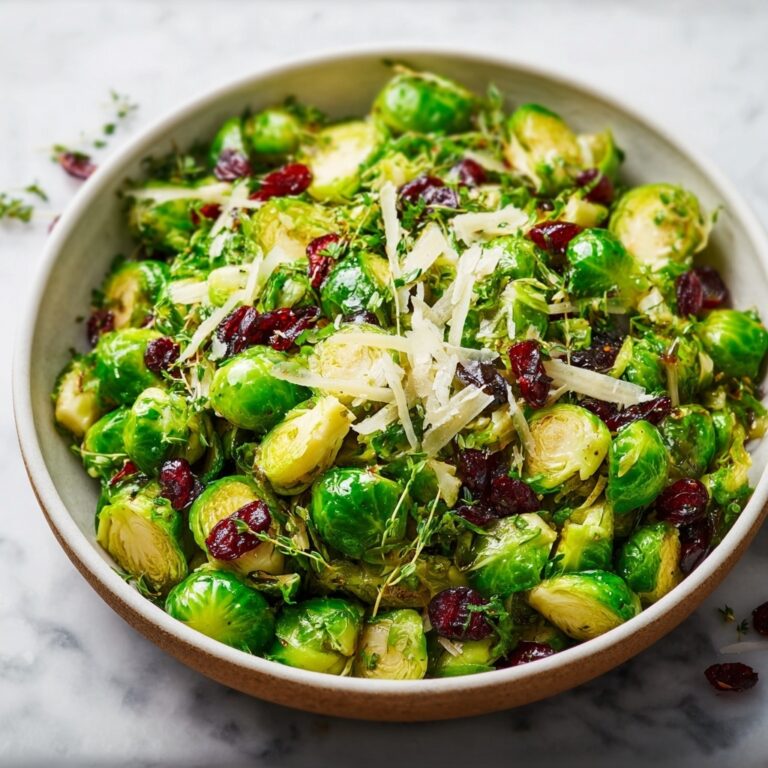 Brussels Sprout Salad with Cranberries and Parmesan Recipe