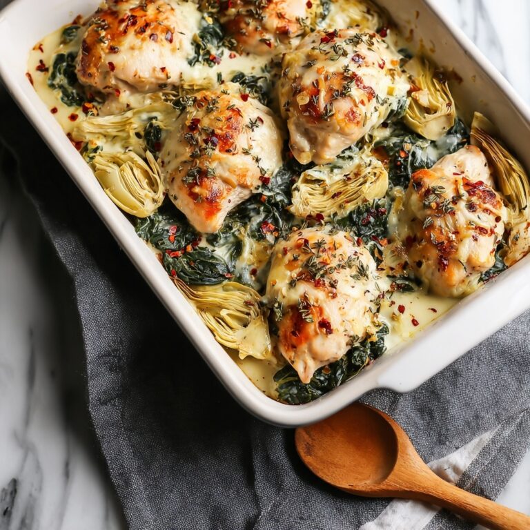 Healthy Spinach Artichoke Chicken Bake Recipe
