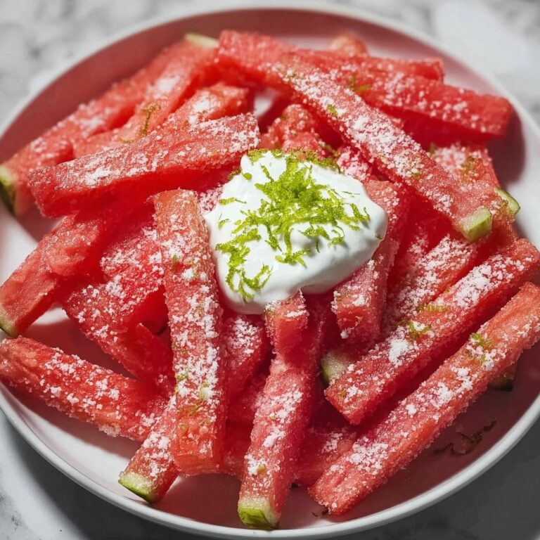 Watermelon Fries with Coconut Lime Dip Recipe