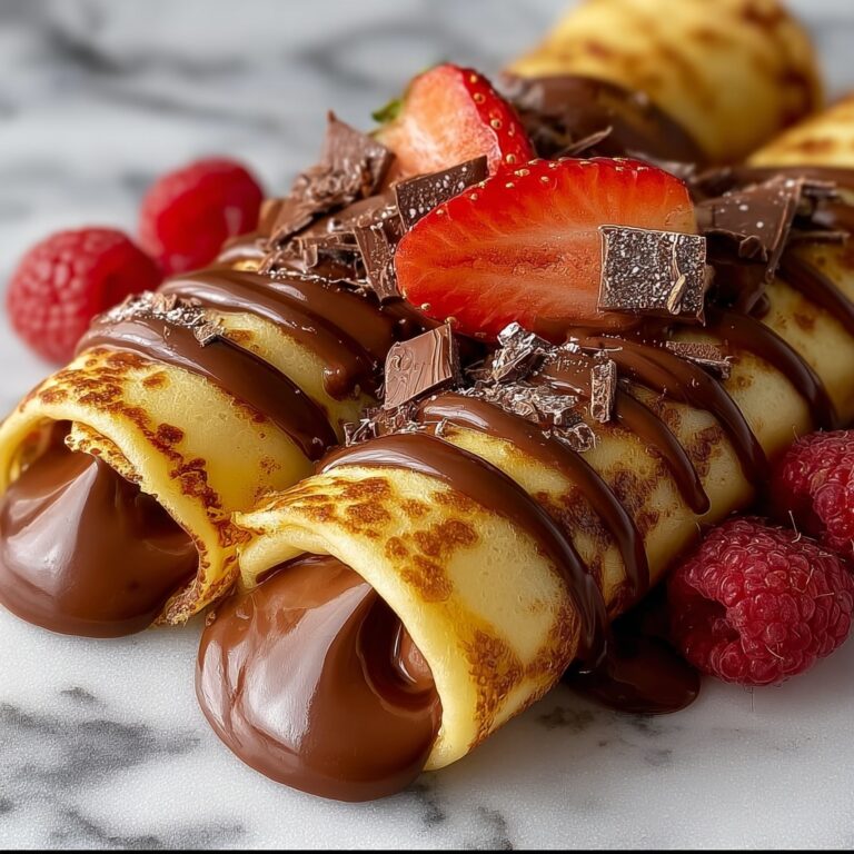 Handmade Chocolate-Filled Rolled Crêpes Recipe