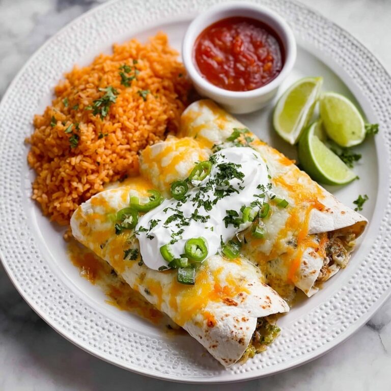 Smothered Green Chile Chicken Burritos Recipe