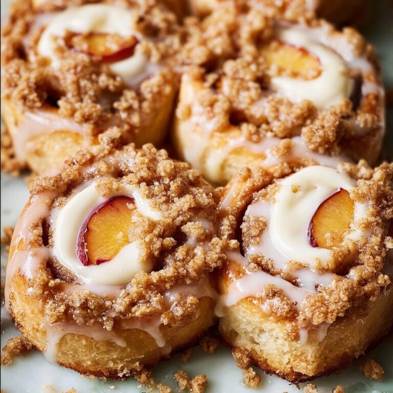Peach Cobbler Cinnamon Rolls Recipe