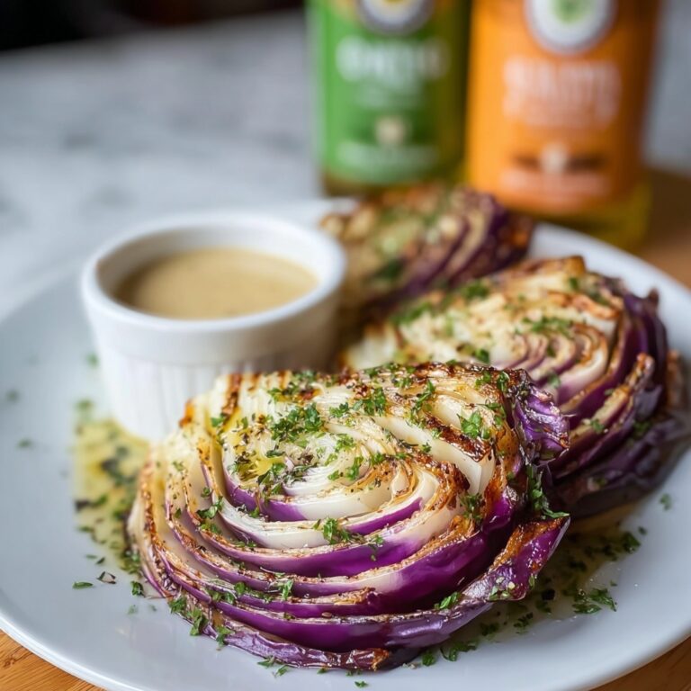Oven Roasted Garlic Cabbage Steaks Recipe