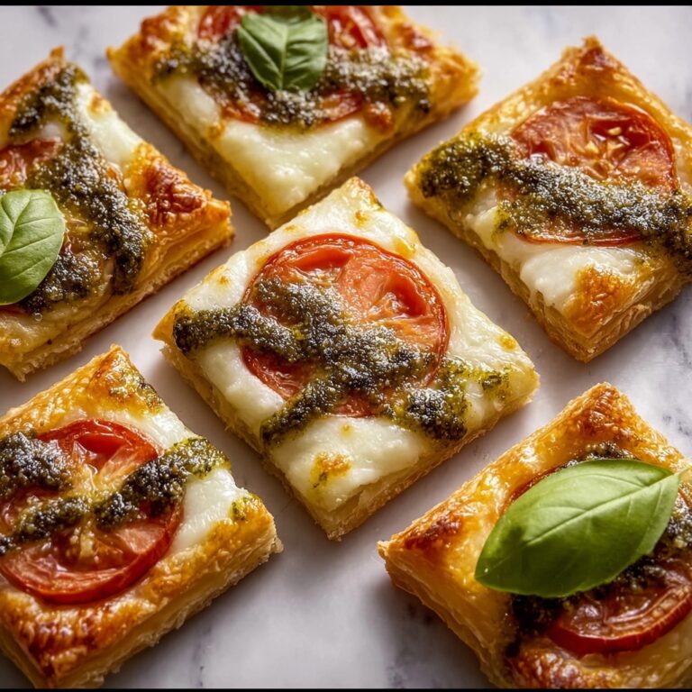 Pesto Caprese Puff Pastry Pizza Recipe
