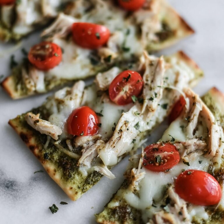 Pesto Chicken Flatbread Pizza Recipe