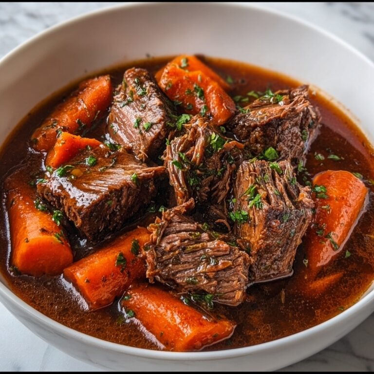 Slow-Cooked Pot Roast with Red Wine and Herbs Recipe