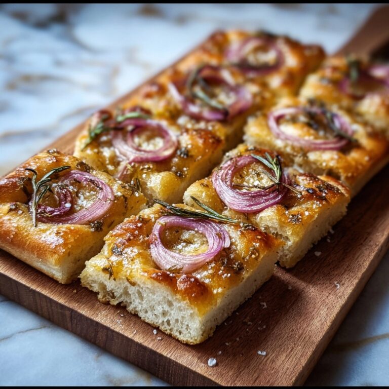 No-Knead Focaccia with Shallot Pissaladière Recipe