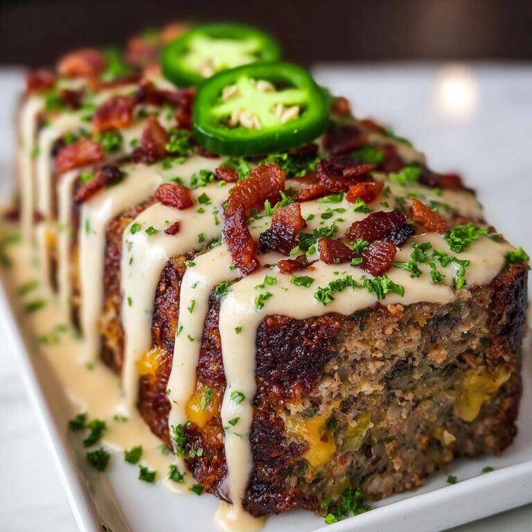 Smoky Jalapeño Popper Meatloaf with Creamy Ranch Drizzle Recipe