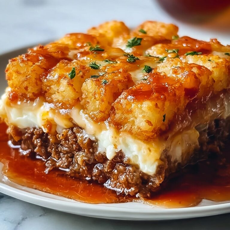 Cheesy Tater Tot Meatloaf Casserole Recipe