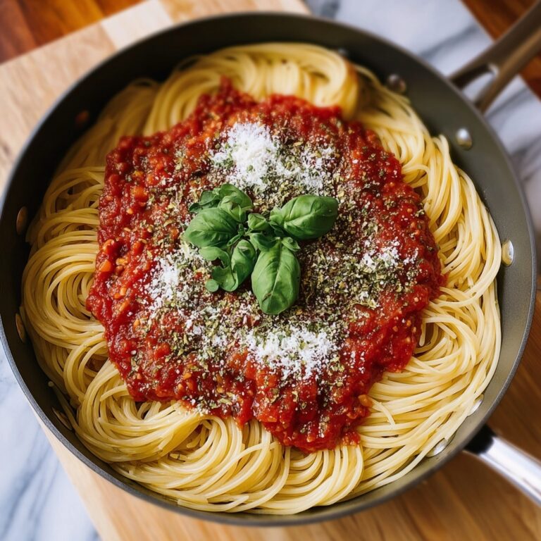 Homemade Spaghetti with Tomato Basil Sauce Recipe