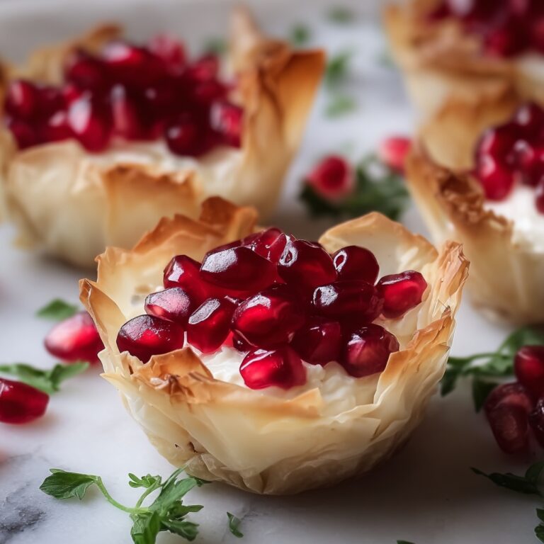 Pomegranate and Goat Cheese Phyllo Bites Recipe