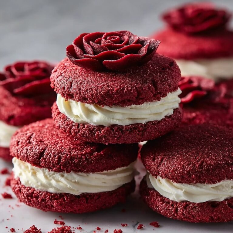 Red Velvet Rose Sandwich Cookies Recipe