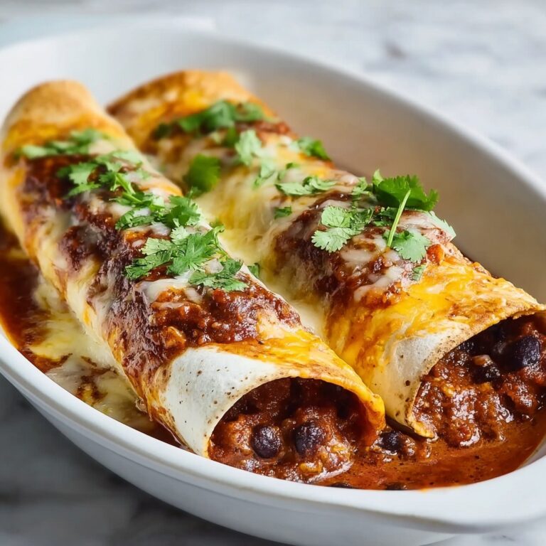Beef Enchiladas with Homemade Sauce and Cheesy Topping Recipe