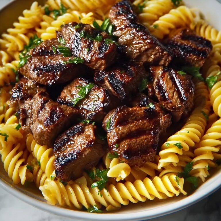 Sticky Honey Garlic Steak and Rotini Recipe