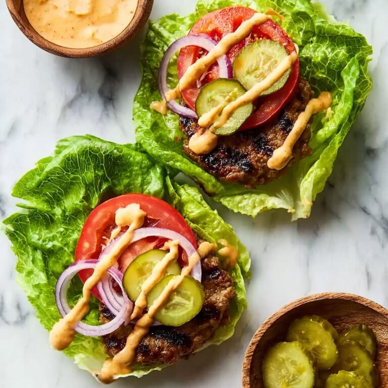 Low Carb Burger Lettuce Wraps Recipe