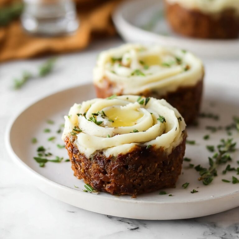 Mini Meatloaf Muffins with Creamy Mashed Potato Frosting Recipe