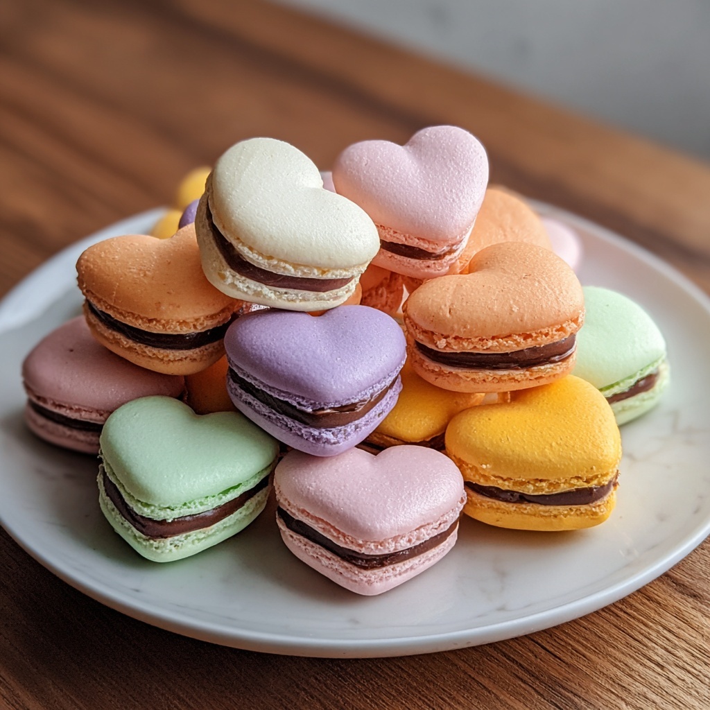 Heart-Shaped Macarons Recipe - Recipe Image
