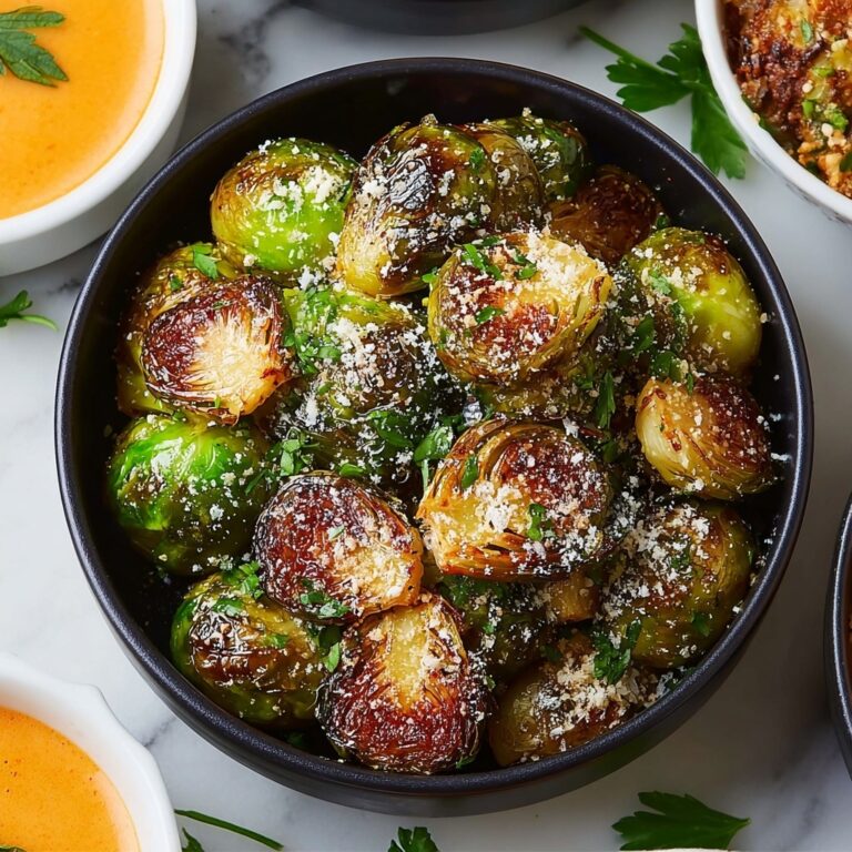 Parmesan Brussels Sprouts: Crispy Roasted Veggies with Garlic and Balsamic Recipe